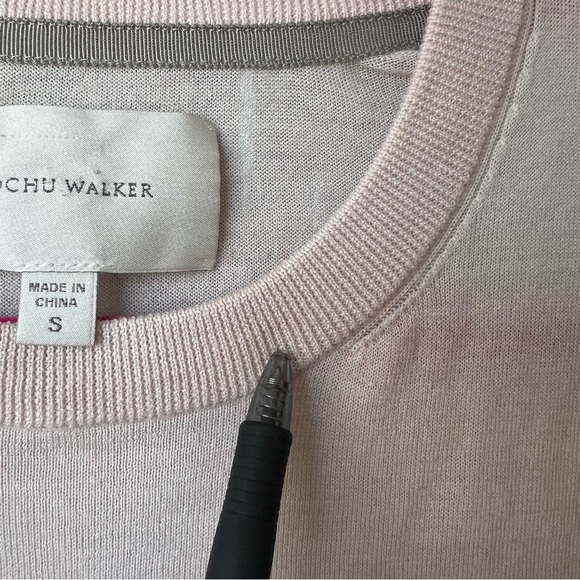 Brochu Walker Pale Pink Merino Wool Sweater Long Sleeve Small - Picture 3 of 11